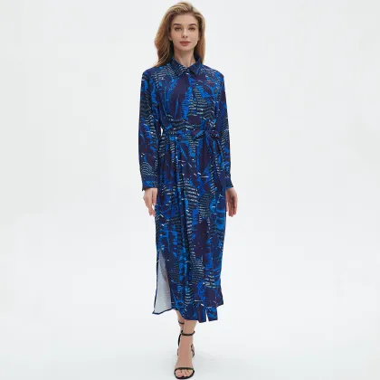 Ladies' Sunshine Satin Printed Dress