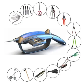 Professional 2024 Multi-function Tungsten Carbide Blade Sharpener for Garden Tools, Knives, and More