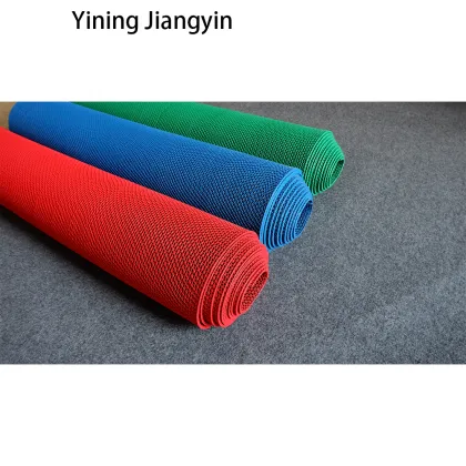 Plastic protective floor covering