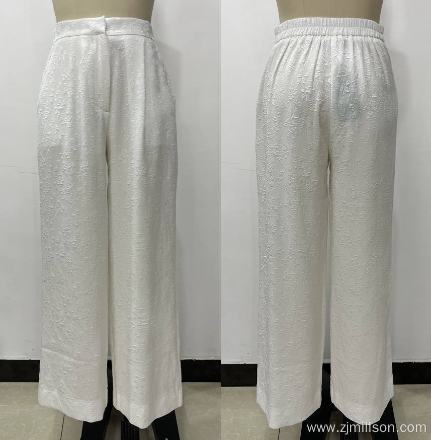 Chinese Style Women's Straight Leg Wide Leg Pants