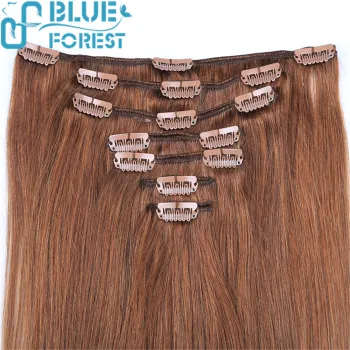 Alibaba Wholesale No Shedding Remy Human Hair Full Head Cheap Colored Clip In Hair Extensions
