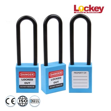 Long Plastic Shackle Safety Padlock