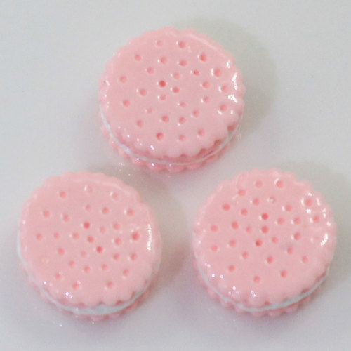 Galletas de sándwich de postre dulce de moda 13 * 7 mm en forma de Mini encantos de resina decoración artesanal hecha a mano espaciador de álbum de recortes