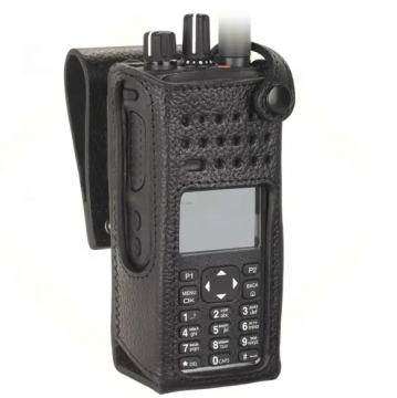 PMLN5842 Hard Leather Radio Holster with 2.5-inch Swivel Belt Loop for Motorola DP4600 DP4601