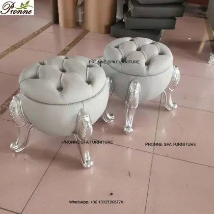 Luxurious Beauty Salon Nail Spa Master Chair with Pedicure Stool and Back Support