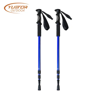 4 Rubber Tip Adjustable Length Trekking Hiking Pole