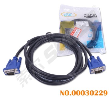 Hoogwaardig mannelijke naar mannelijke VGA naar VGA-verbonden kabel (VGA-3M-mannelijke tot mannelijke-blauwe connector)