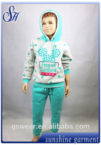 New Style plain children hoodies +pants for Girls