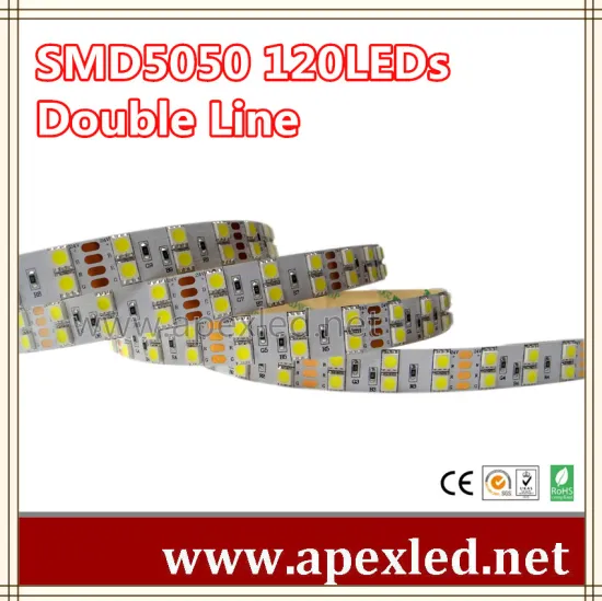 seasonal off led strip rope light in double lines 5050 in cold white