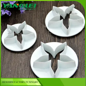 LFGB food grade fondant silicone mould Plastic Pentagram shaped plunger cutter