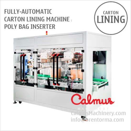Carton Box Lining Machine Poly Bag Inserter