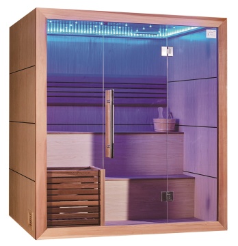 Colorful Sauna Cabin with LED Lighting and Dry Steam Room M-6054