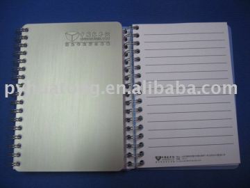 spiral aluminum cover notebook