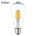 TEEKUV ST64 Dimmabile 4W 6W 8W LAMPA DI FILAMENTO LED E26 LAMPE DELLA LAGGI