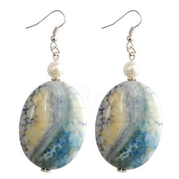 Natural Gemstone Agate Earring