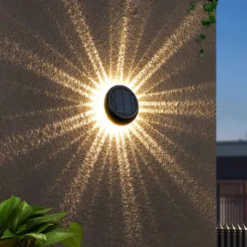 Die Cast Aluminum Solar LED Wall Light: 5W/6W/8W with Three Color Dimming and Outdoor Waterproof Design
