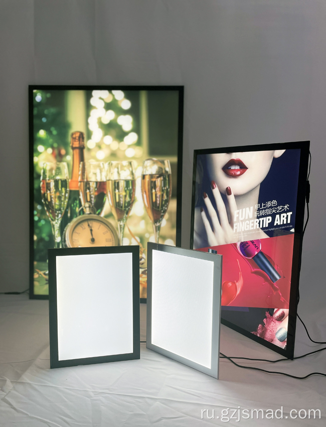 Настенный монтажный светодиодный плакат магнитная реклама световой коробка