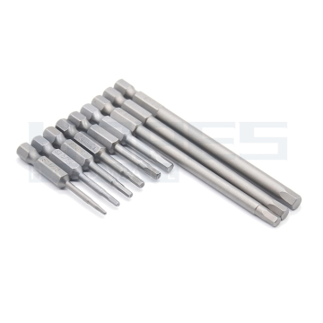 Bits de tournevis hexagonaux S2 SET: 1/16 "- 3/8" pouces d'outils de tour de vis à douille Allen