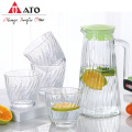 Jarra de agua potable con 4 pcs taza de vidrio