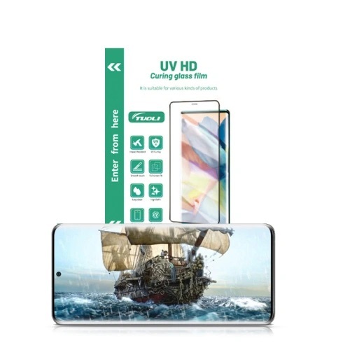 Pelindung layar curing UV untuk telepon layar melengkung