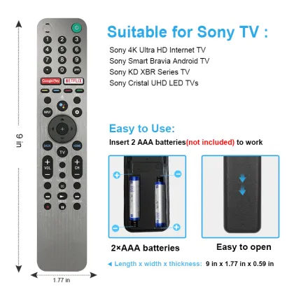 Replacement RMF-TX600U TV Voice Remote Control for Sony LCD LED Bravia OLED UHD 4K Ultra HD XBR Series