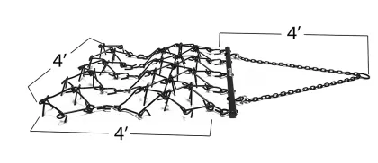 farm equipment 3 point tractor drag chain harrow