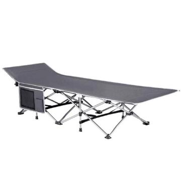 Extra Wide Adult Camping Cot: Hiking Beach Foldable Bed with Side Pocket