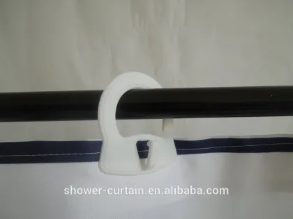 100% polyester linen look fabric shower curtain