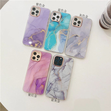Ins Case di telefono in marmo gradiente di lusso per iPhone 15/14/11/11/SE/8/7 Plus