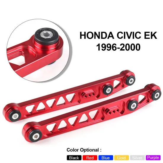 Aluminum Rear Lower Control Arm, Subframe Brace, and Tie Bar Arms ASR Kit for Honda Civic (1996-2000) Suspension Enhancement