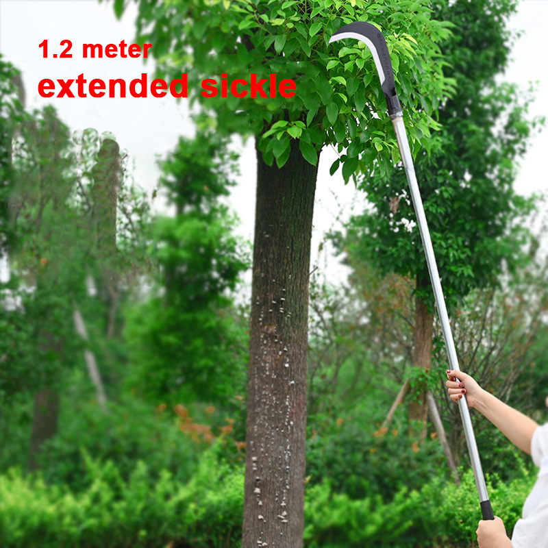 40cm 60cm 80cm 100cm long handle grass weeding grain agricultural hand tools sickle