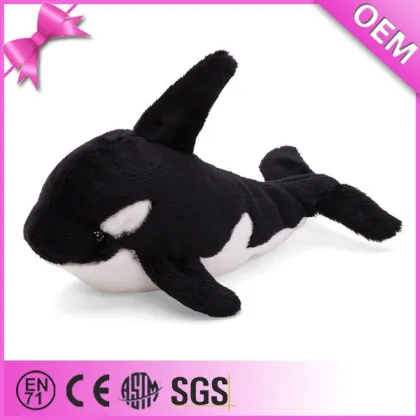 Handmade custom horrible stuffed killer whale, stuffed orca whale soft toy