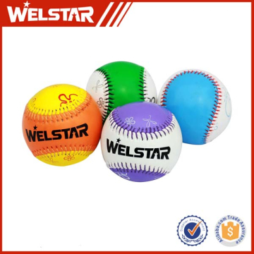 9inch high quality Customized Colored PVC Leather softball&baseball