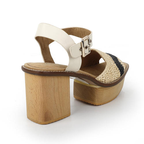 Raffia Root Woven High Heels