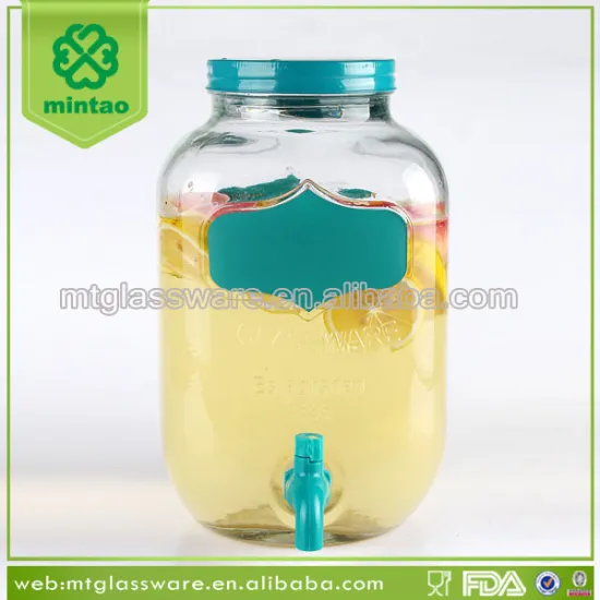 circleware colorful 5L yorkshire glass beverage drink dispenser