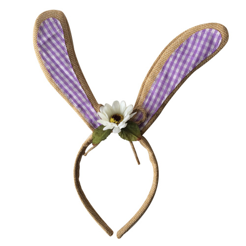 Bandeau mignon de Pâques avec oreille fleur et lapin