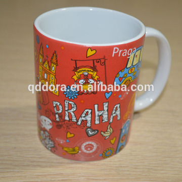 printing white glazed mug stoneware