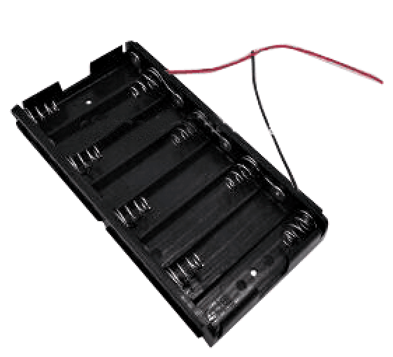 8 supports de batterie AA avec fil