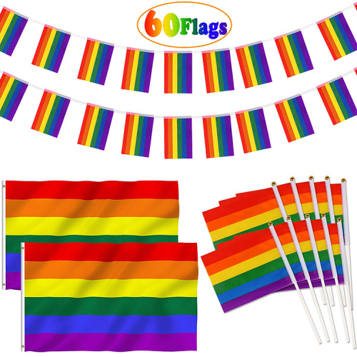 Hochwertige Polyesterschnur Rainbow Bunting Flag
