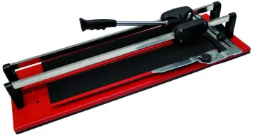 Professional tile cutter with backing plate