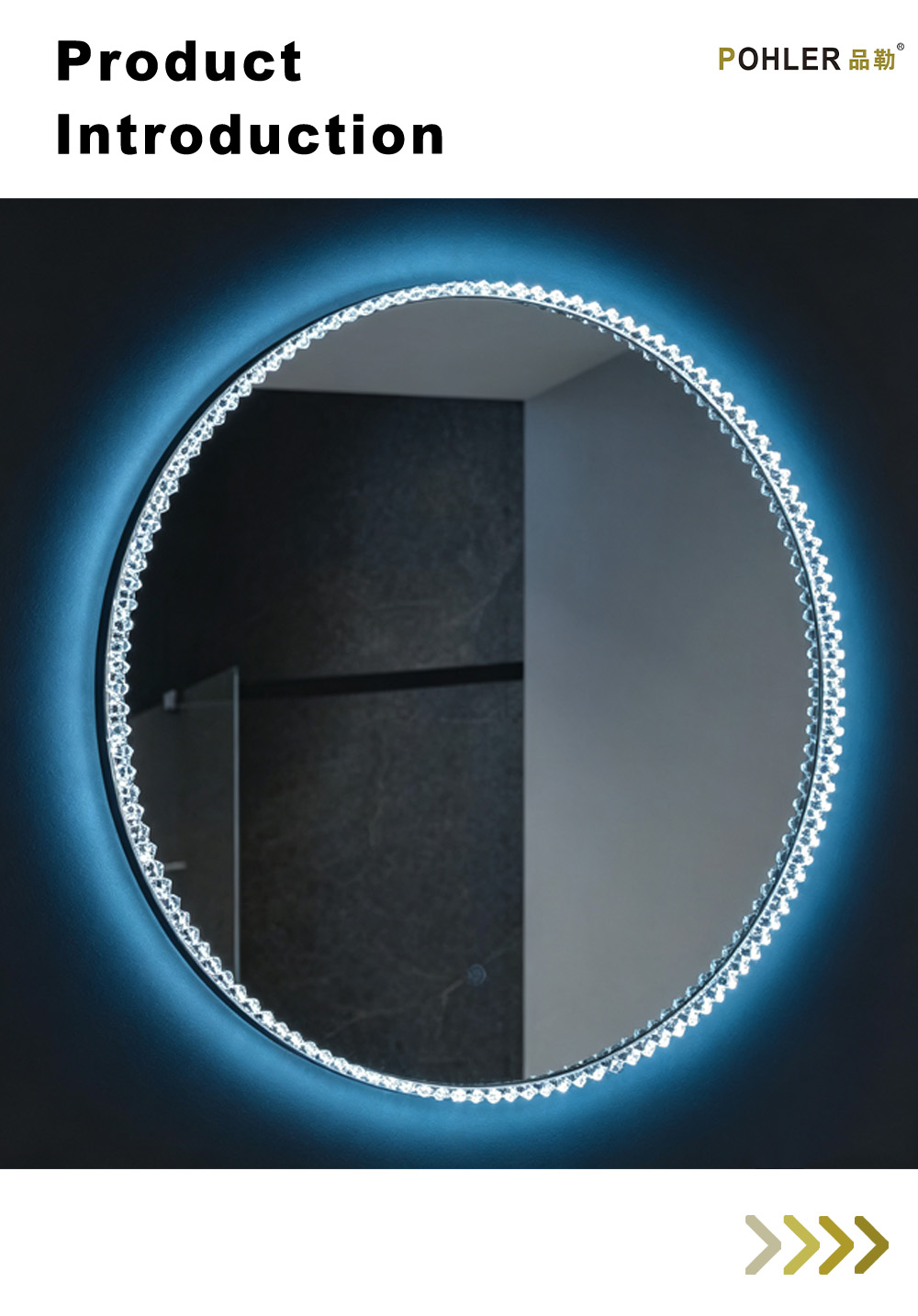 D004 Crystal Bezel LED Smart Mirror X