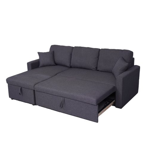 Space-saving Fabric Folding Sofa Bed with Storage