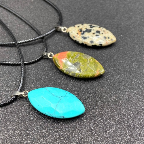 Horse eye pendant crystal agate stone horse-eye cut Multicolor Pendants Necklace accessories