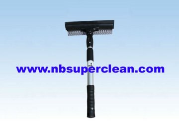 Telescopic car wash mop window squeegee
