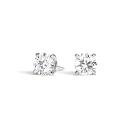 Lab Grown Diamond Studs 18k White Gold,