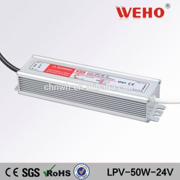 CE Standard LPV-50W single output waterproof power supply ip 67 led driver