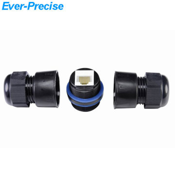 Panel Mount M25 Waterproof RJ45 Network Connector No-Shield