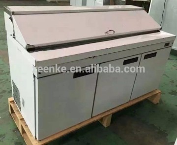 Fast food restaurant display refrigerator, stainless steel table top salad bar