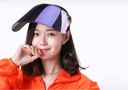 Purple mirror laser uv hard visor hat