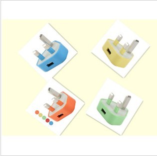 Mix-Color UK AC Adapter Wall Charger UK Plug for iPhone (USB 1A)